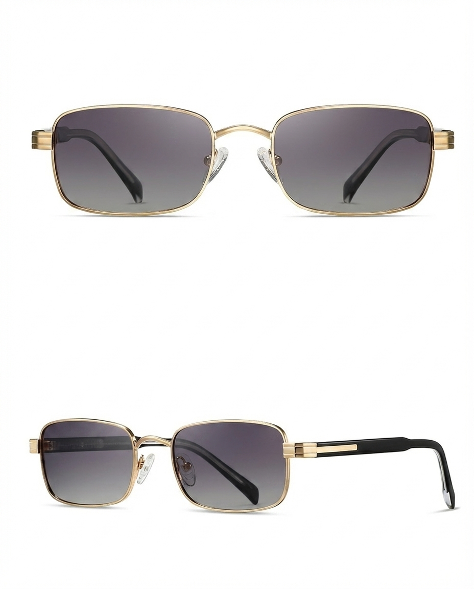 Marie Kiro Retro Square Sunglasses, Polarized Metal Frame