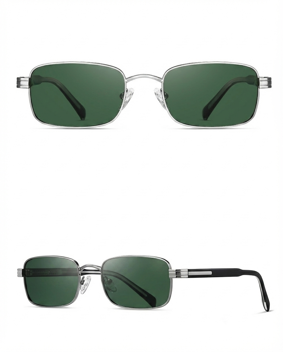 Marie Kiro Retro Square Sunglasses, Polarized Metal Frame