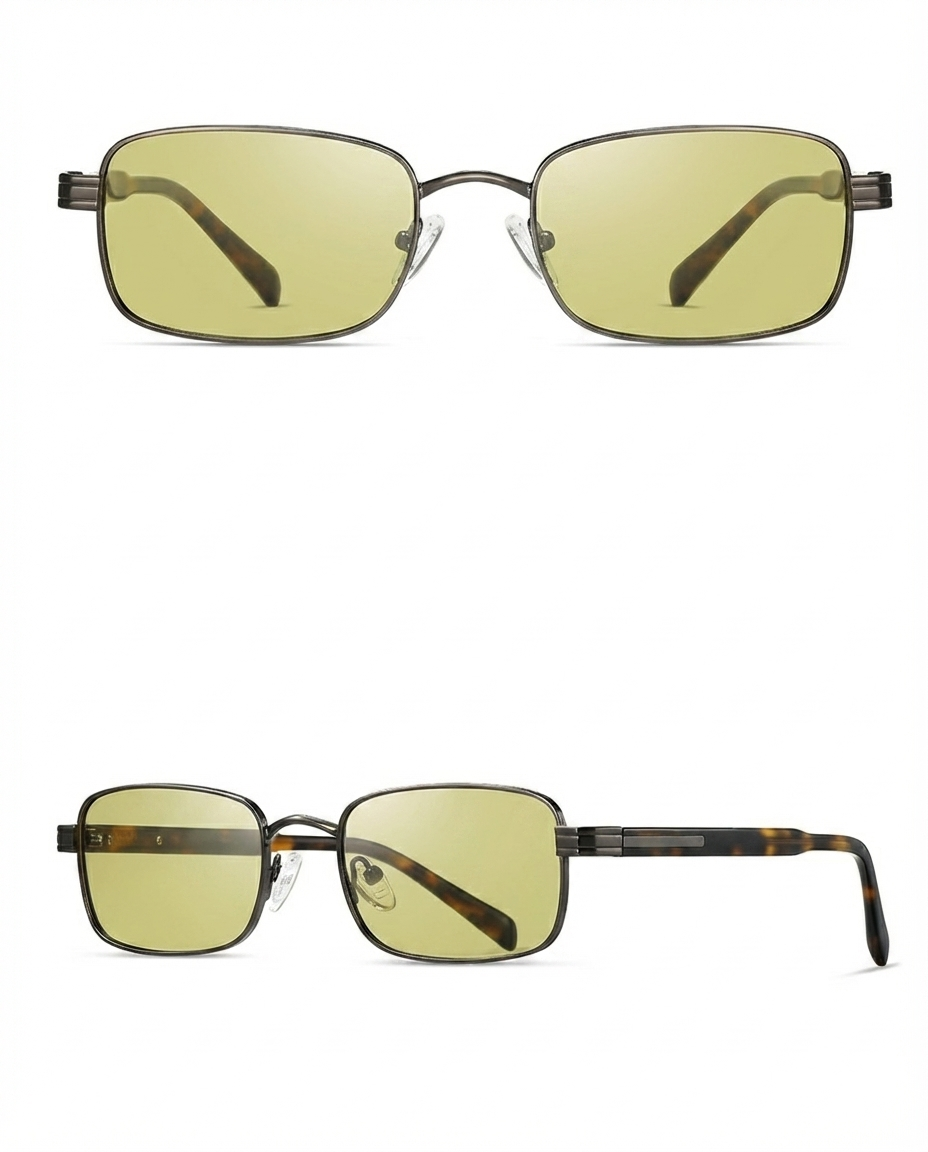 Marie Kiro Retro Square Sunglasses, Polarized Metal Frame