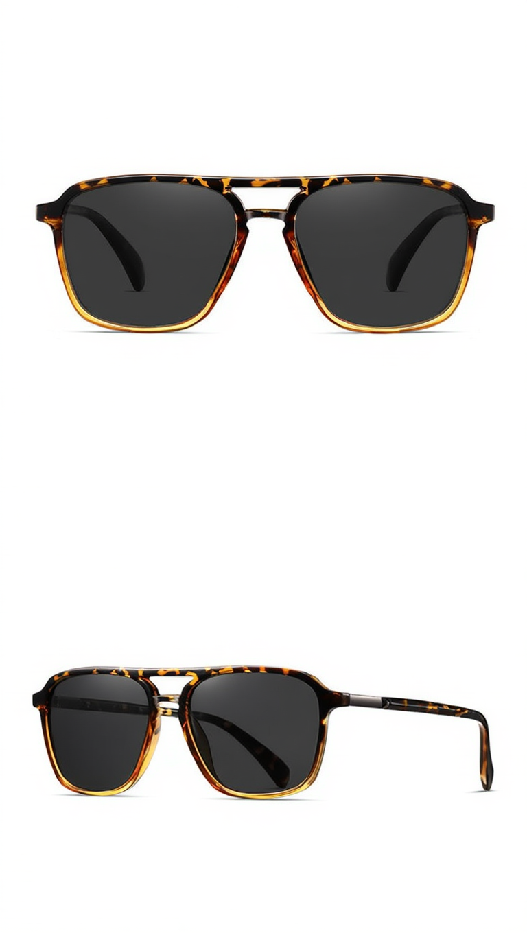 Marie Kiro Unisex Polarized Pilot Sunglasses, Double-Bridge UV400 TAC Lens