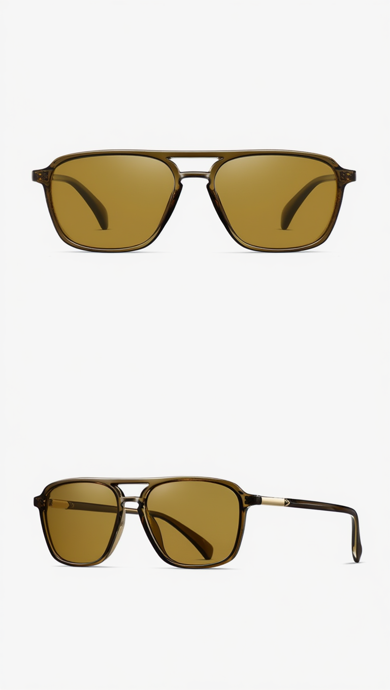 Marie Kiro Unisex Polarized Pilot Sunglasses, Double-Bridge UV400 TAC Lens