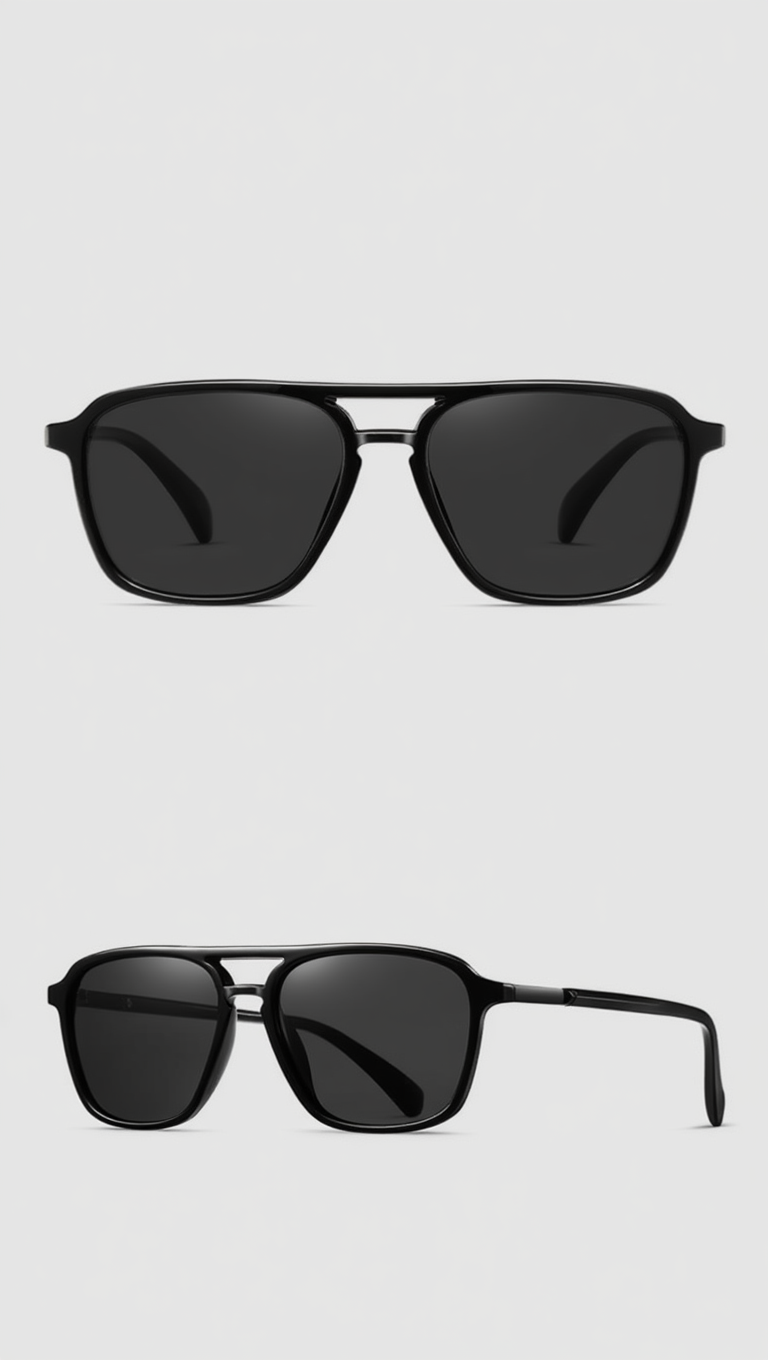 Marie Kiro Unisex Polarized Pilot Sunglasses, Double-Bridge UV400 TAC Lens