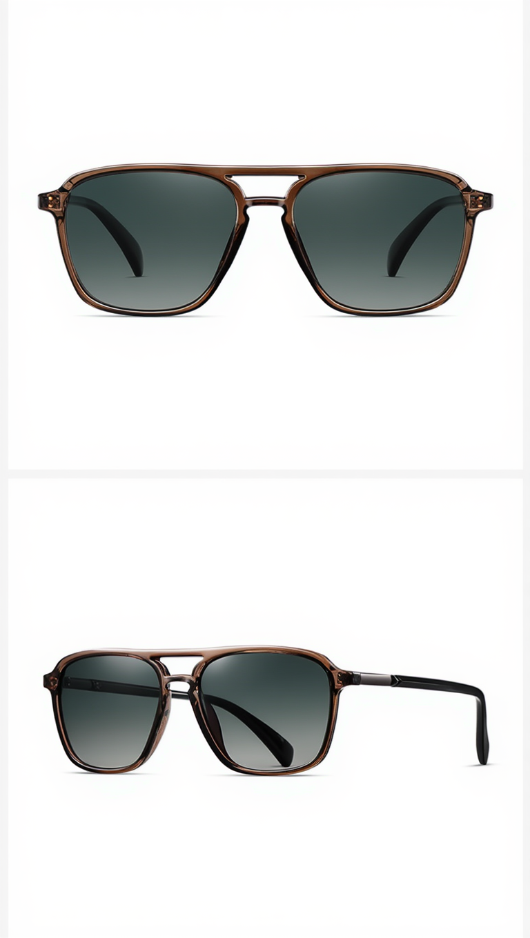 Marie Kiro Unisex Polarized Pilot Sunglasses, Double-Bridge UV400 TAC Lens