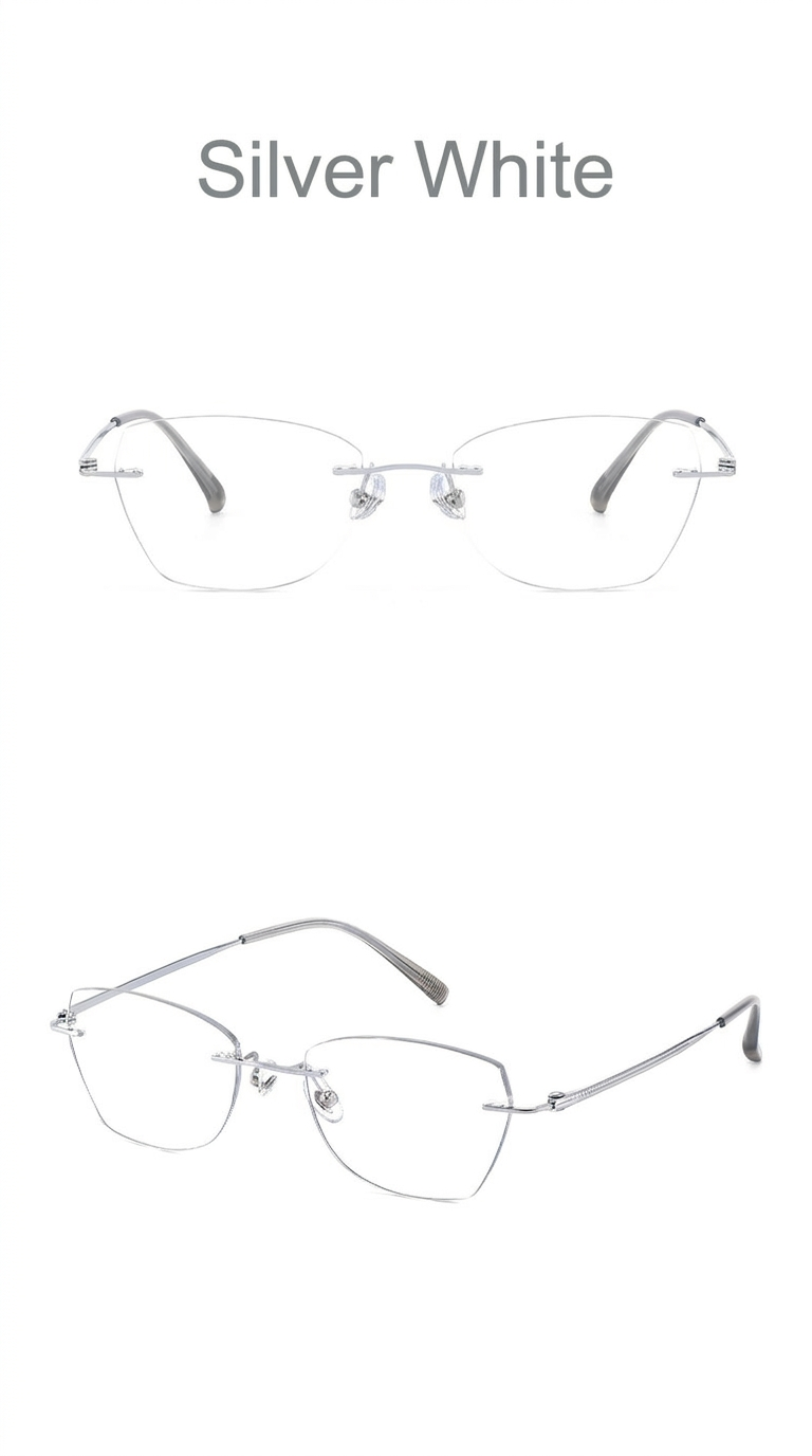 Ether: Ultra-Lightweight Rimless Titanium Eyeglass Frames