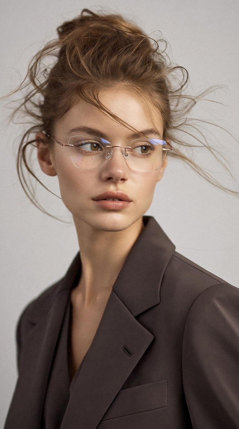 Ether: Ultra-Lightweight Rimless Titanium Eyeglass Frames
