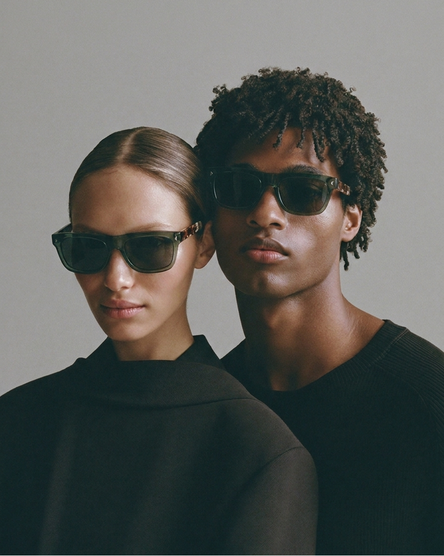 Marie Kiro The Velvet Visionary Vintage Square Polarized Premium Acetate Sunglasses