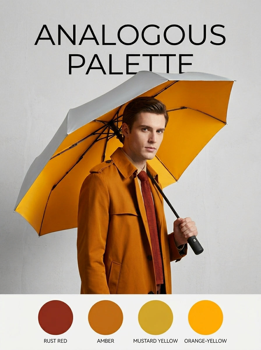 Compact Automatic Umbrella UPF50+ UV Sun & Rain, Tri-Fold — The Canopy, Solar Yellow