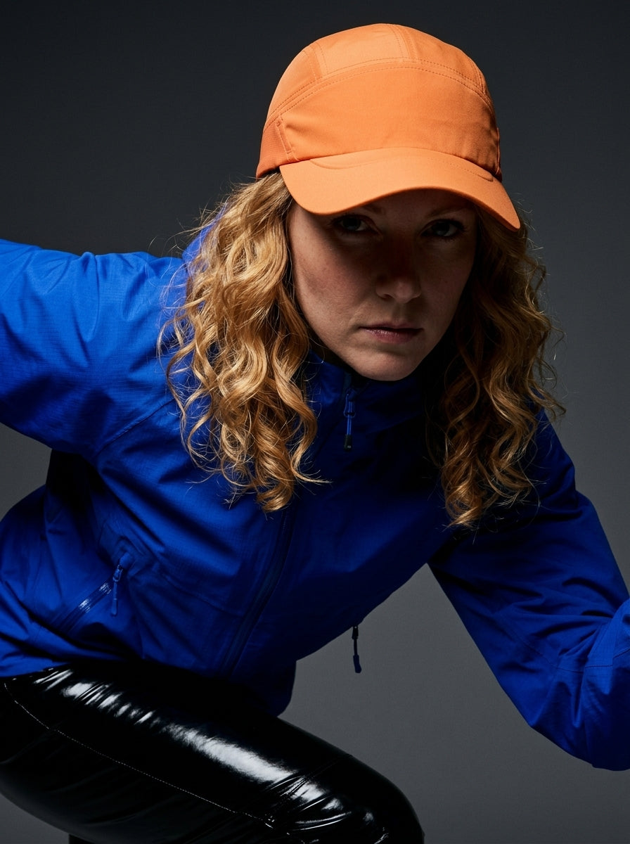 The Relay - Orange | UPF50+ Quick-Dry Running Cap with Sunglasses Slots