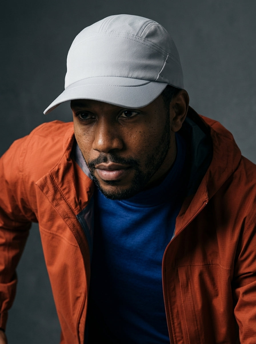 The Relay - Gray | UPF50+ Quick-Dry Running Cap with Sunglasses Slots