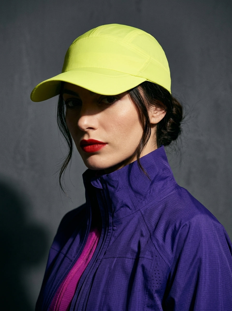 The Relay - Yellow | UPF50+ Quick-Dry Running Cap with Sunglasses Slots