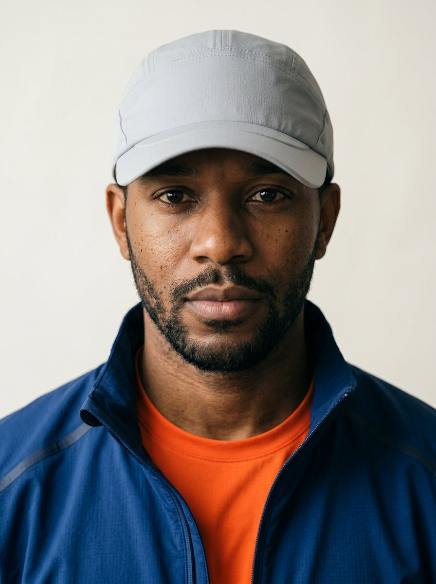 The Relay - Gray | UPF50+ Quick-Dry Running Cap with Sunglasses Slots