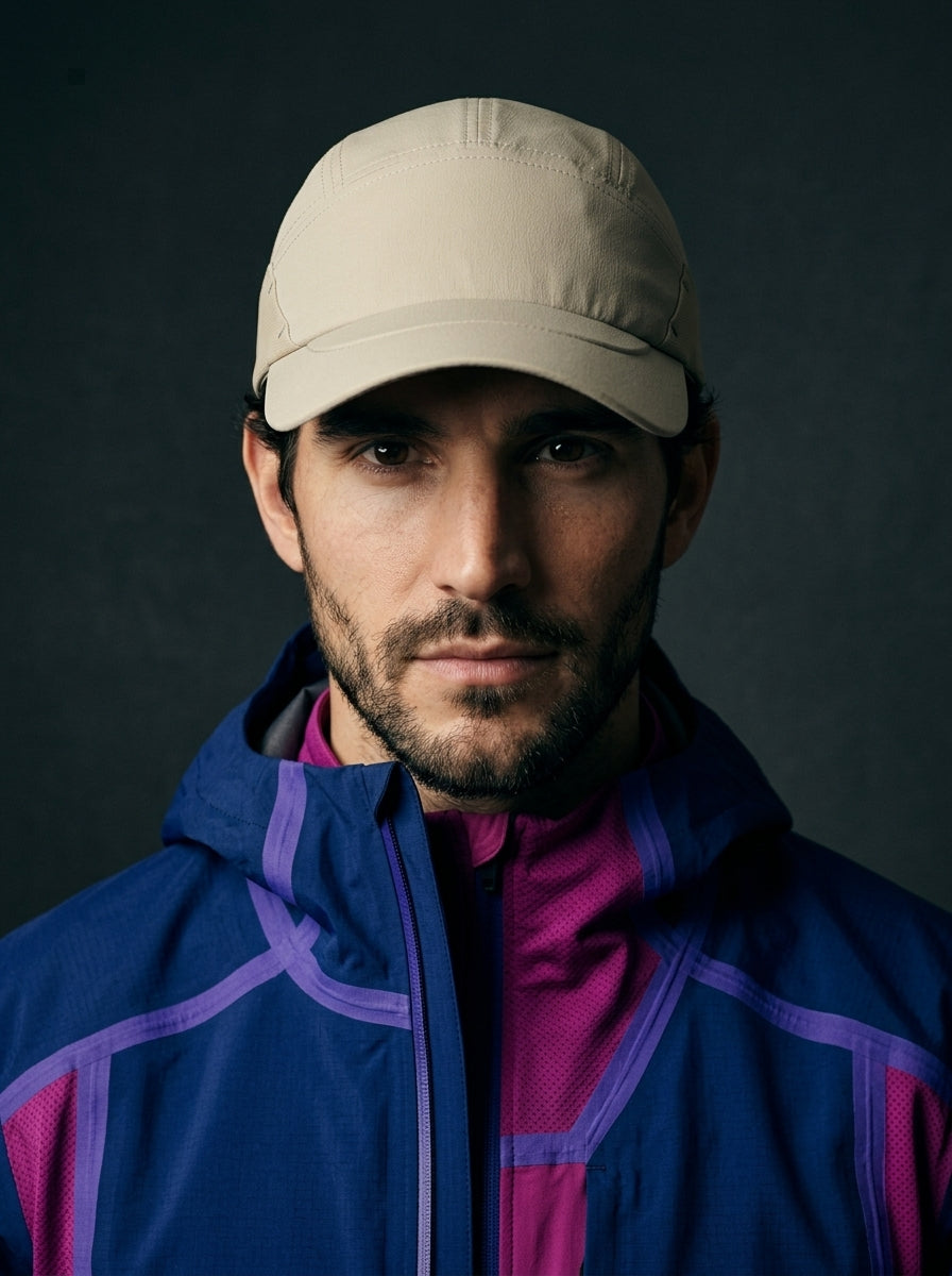 The Relay - Khaki | UPF50+ Quick-Dry Running Cap with Sunglasses Slots