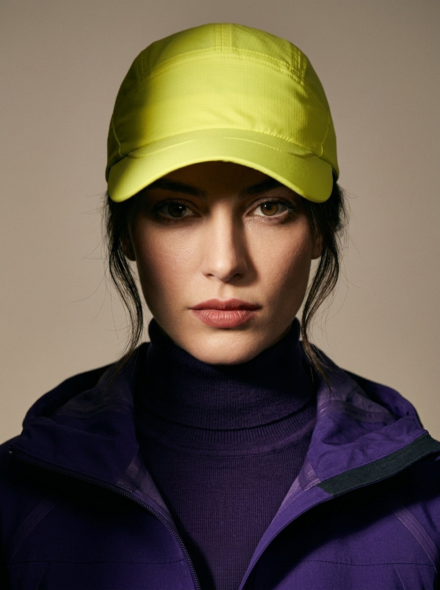 The Relay - Yellow | UPF50+ Quick-Dry Running Cap with Sunglasses Slots