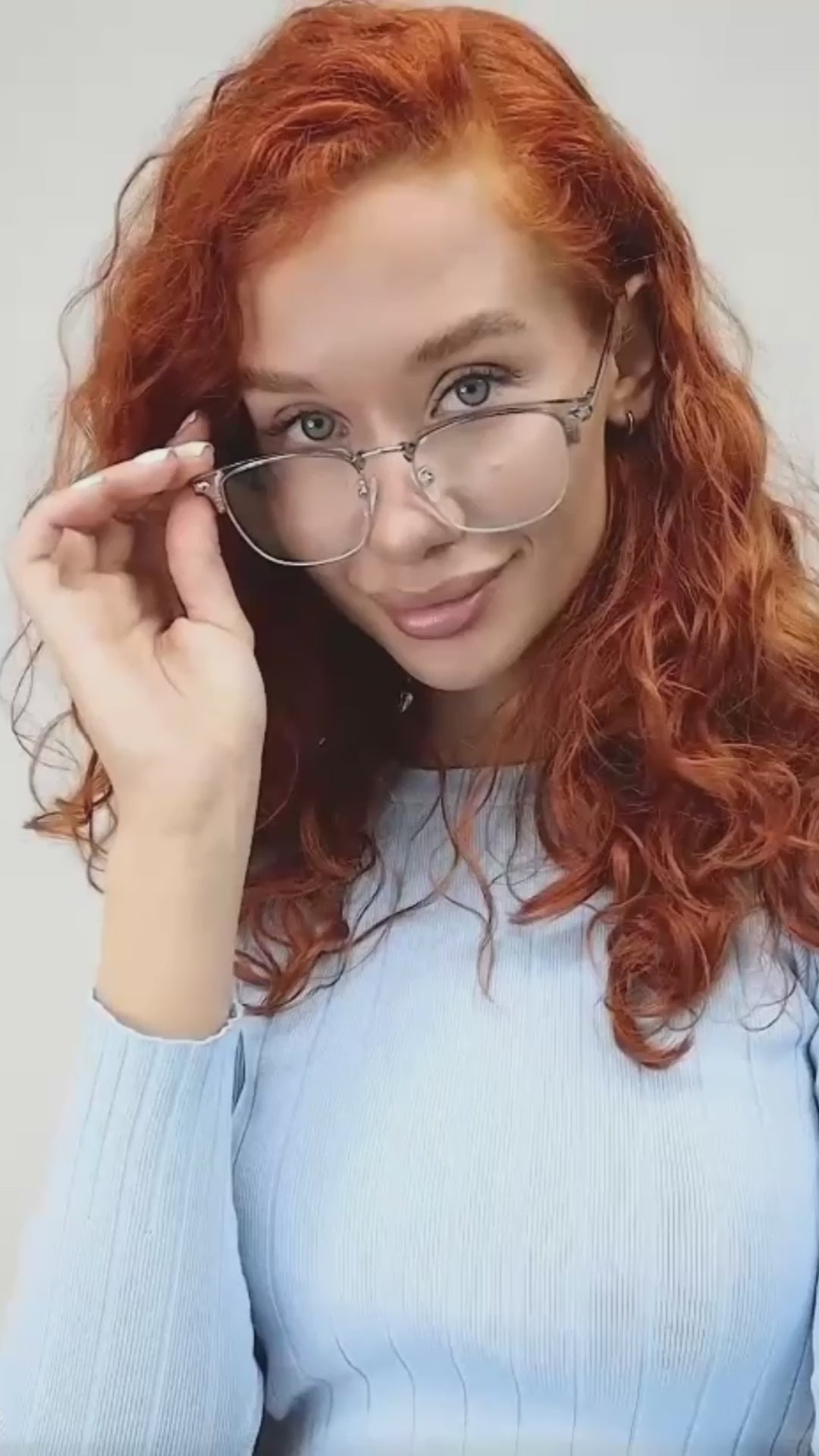 Semi-Rimless Glasses  Anti-Blue Light Browline Frames. Ultra-Lightweight Retro Eyewear for Men & Women (Prescription Ready)