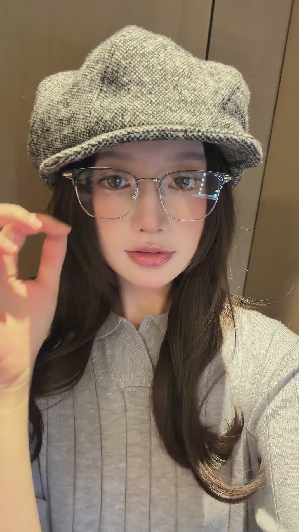 Retro Semi-Rimless Blue Light Glasses Browline Frames. Lightweight Computer Eyewear for Men & Women (Prescription Ready)