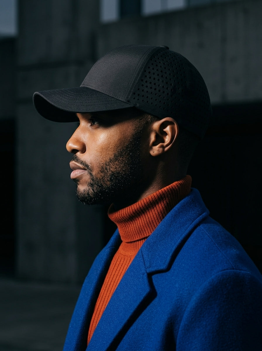 The Traverse - Black | Water-Repellent Mesh Quick-Dry Baseball Cap