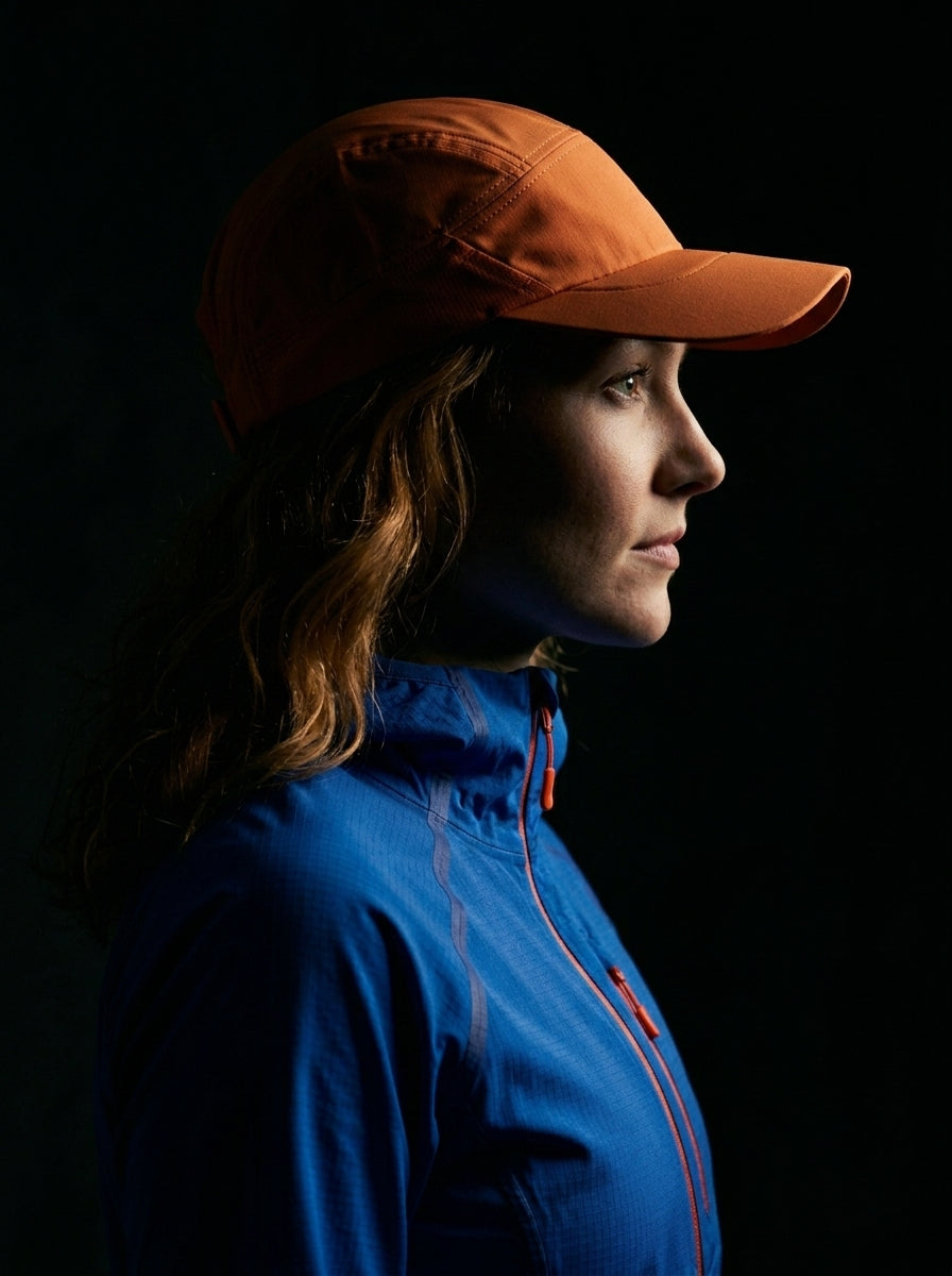 The Relay - Orange | UPF50+ Quick-Dry Running Cap with Sunglasses Slots