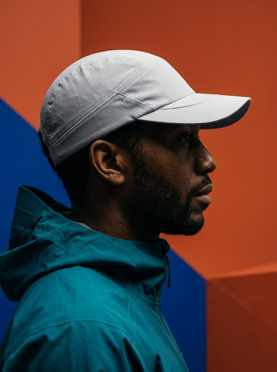 The Relay - Gray | UPF50+ Quick-Dry Running Cap with Sunglasses Slots