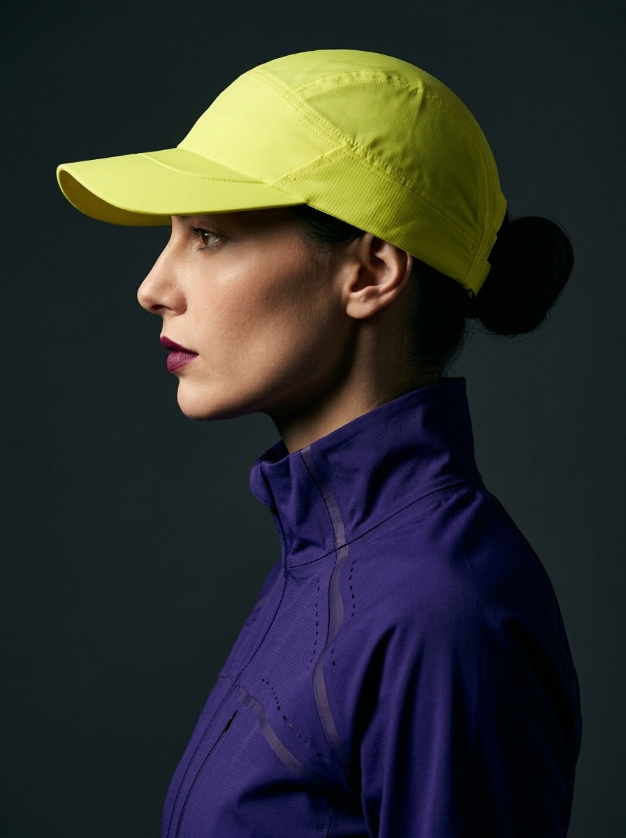 The Relay - Yellow | UPF50+ Quick-Dry Running Cap with Sunglasses Slots