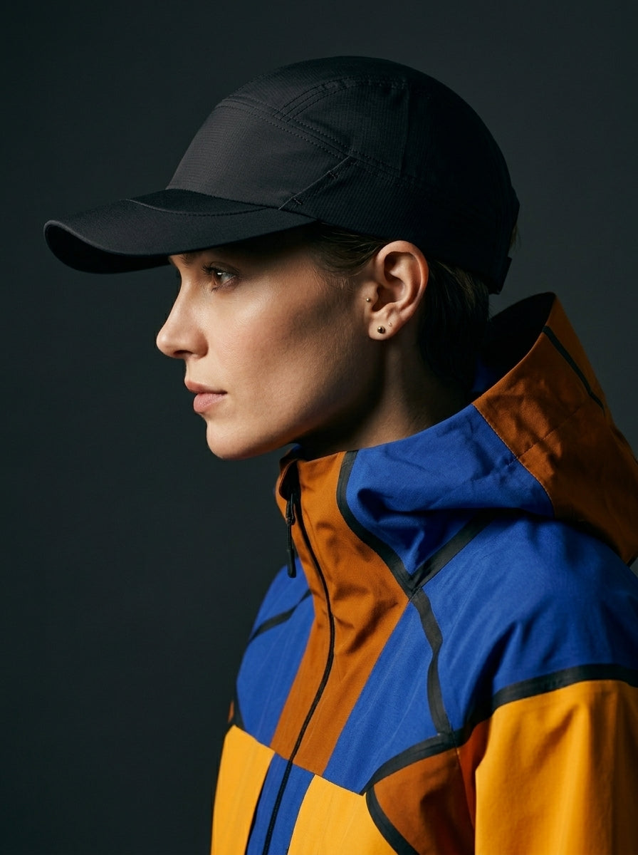 The Relay - Black | UPF50+ Quick-Dry Running Cap with Sunglasses Slots