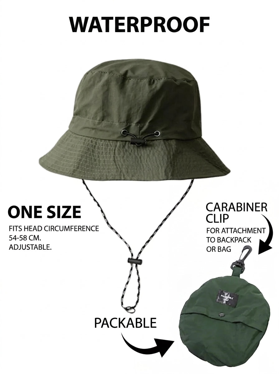 The Foldaway - Packable Wide Brim Sun Hat, Navy (Extended Fit 60-65cm)