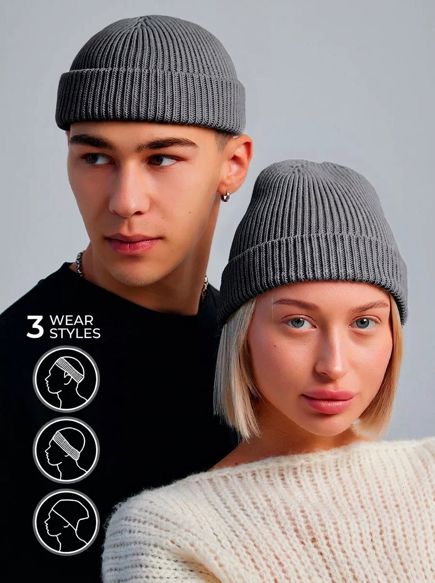 The Watch Cap - Wool Knit Beanie Cap, Gray