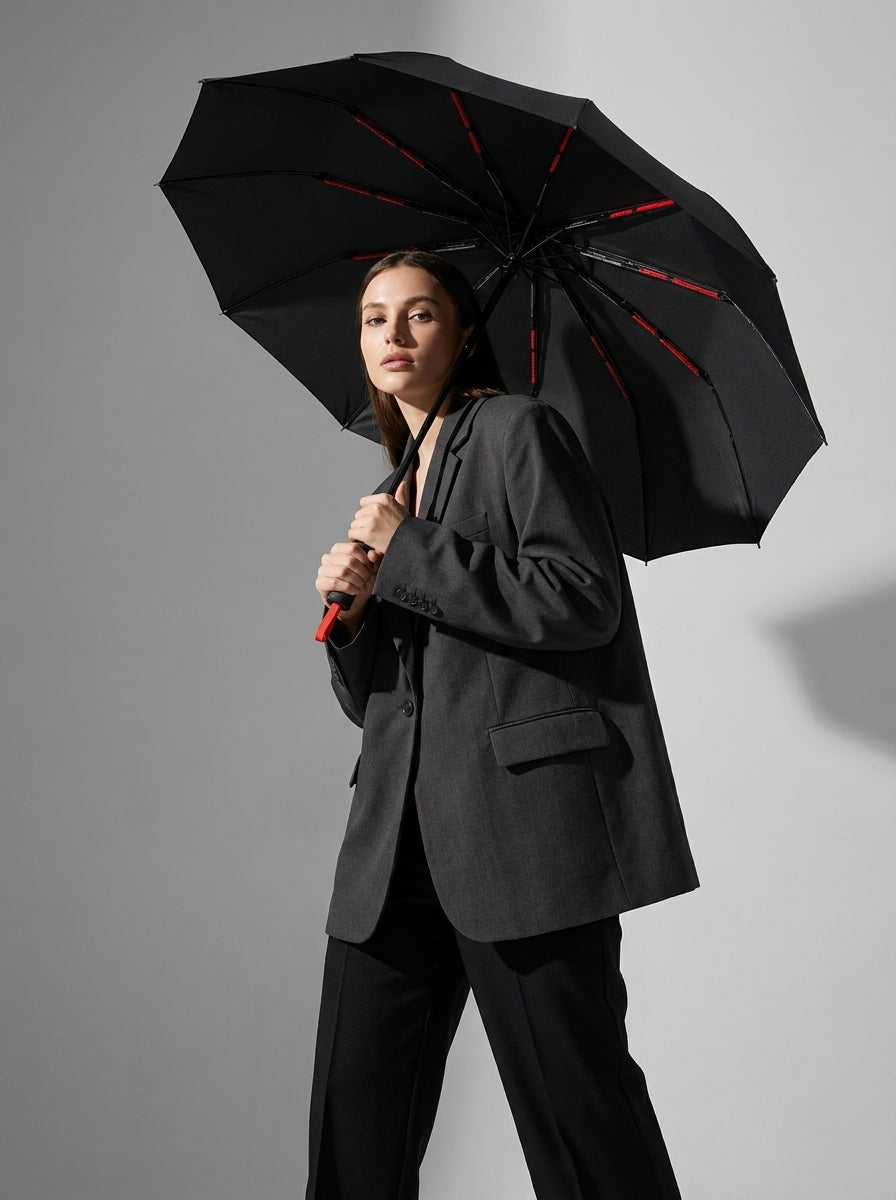 The Bastion – Sun & Rain UPF50+, Black/Red