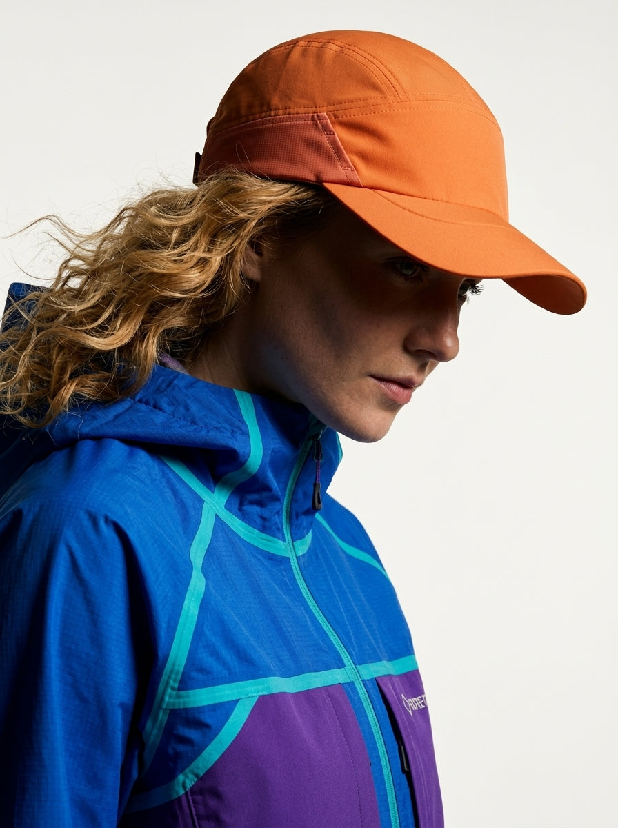 The Relay - Orange | UPF50+ Quick-Dry Running Cap with Sunglasses Slots
