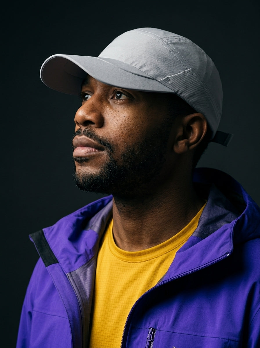 The Relay - Gray | UPF50+ Quick-Dry Running Cap with Sunglasses Slots