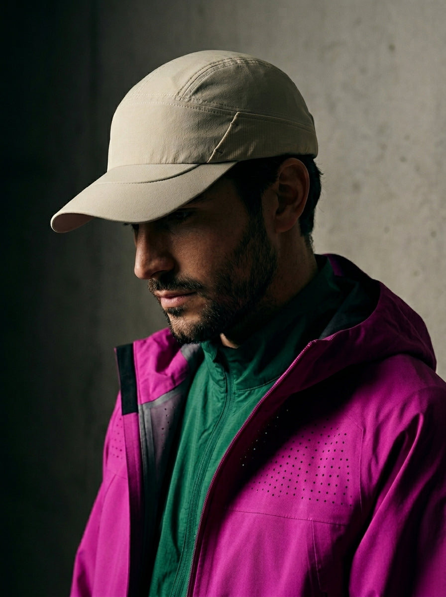 The Relay - Khaki | UPF50+ Quick-Dry Running Cap with Sunglasses Slots