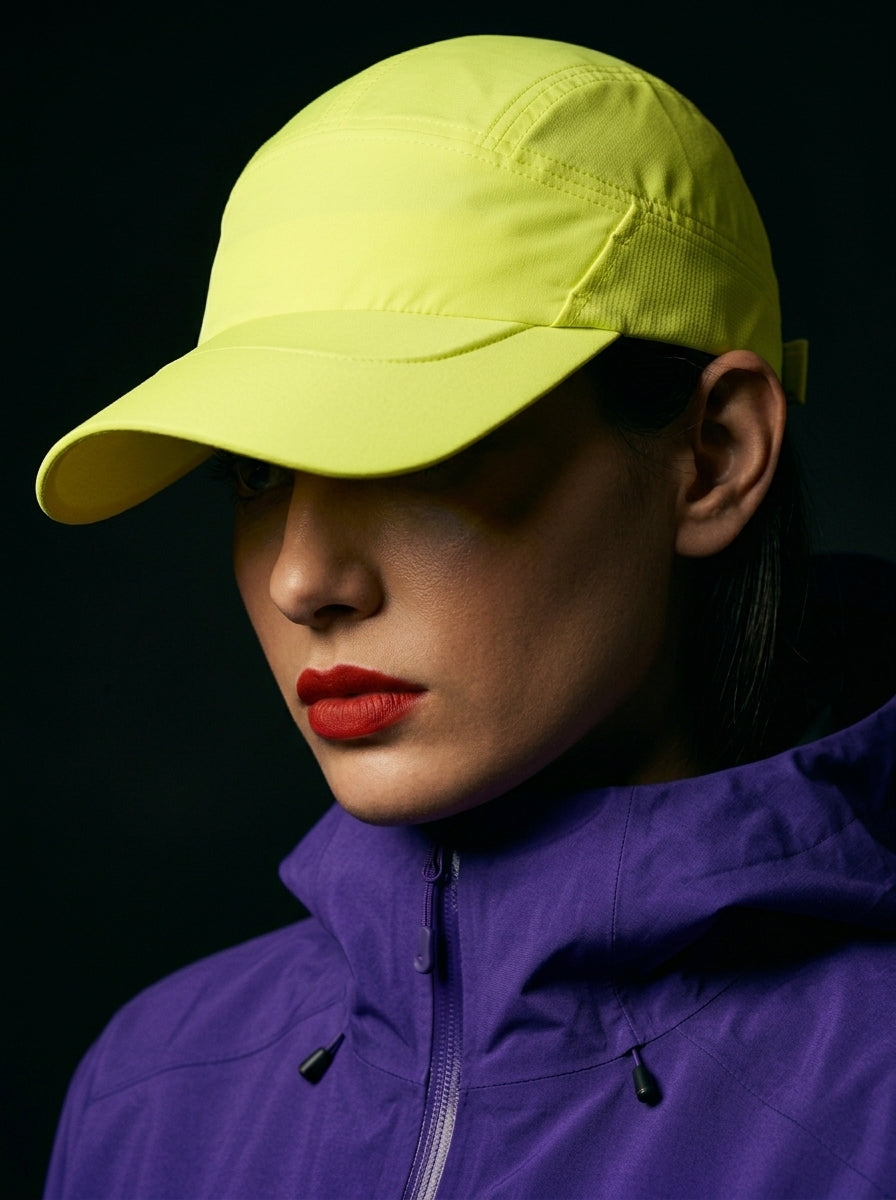 The Relay - Yellow | UPF50+ Quick-Dry Running Cap with Sunglasses Slots